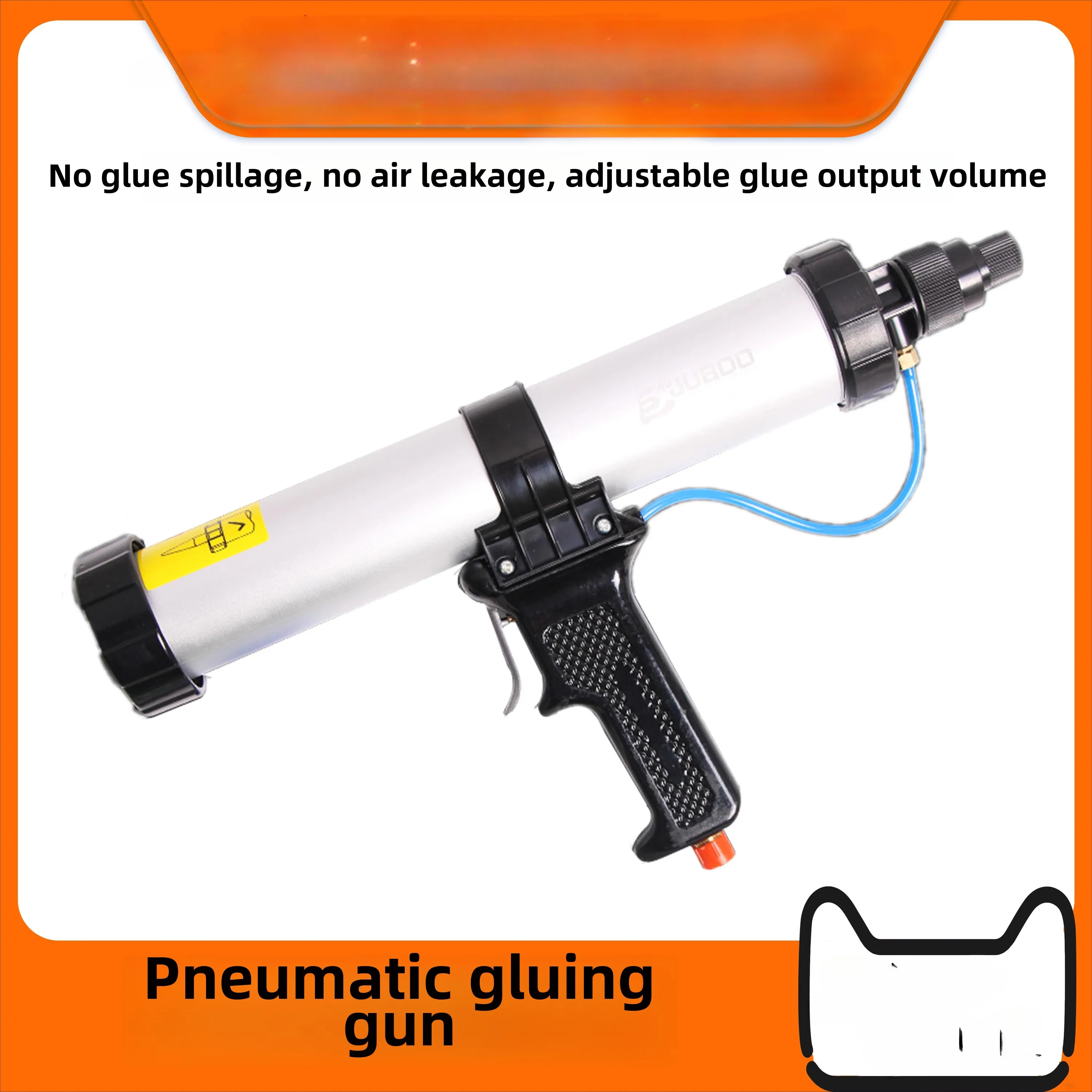 

Professional Electric Caulking Gun for Glass Silicone, 310/400/600ML, Extra Long Barrel, Pneumatic Dispenser