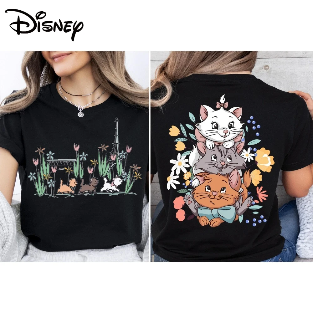 Summer New Women's Plus Size T-shirt Disney Creative Printing Fashion Retro Harajuku Loose Casual Versatile Short-sleeved Top