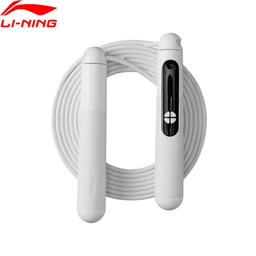 Li-ning-cuerda para saltar Unisex con forro de entrenamiento para ejercicio físico, cuerda para saltar ajustable AQEU073