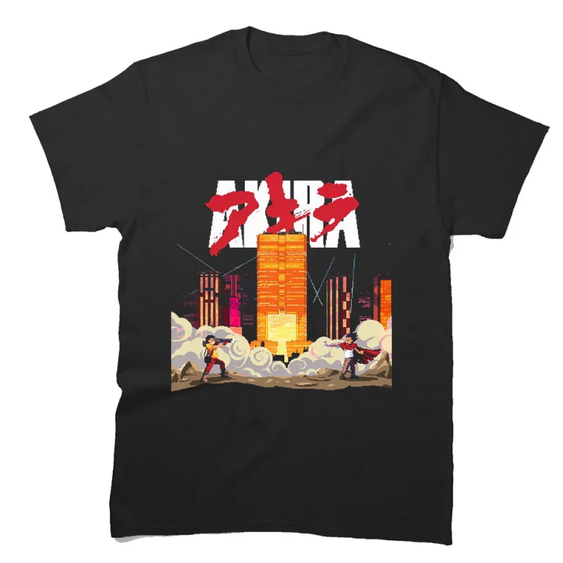 

0225 Vintage Akira Anime Gift T Shirt Cyberpunk Manga Neo-Tokyo City explosion Graphic clothes cyber mecha All size tops S-6XL