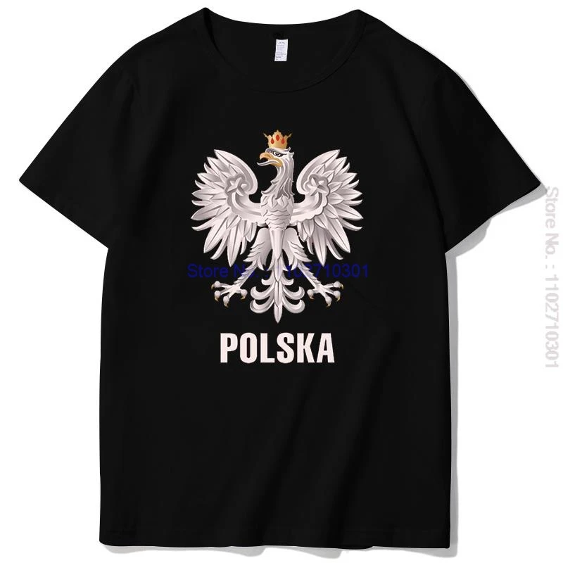 Polska Orzel Poland Flag Polish Football T Shirt For Men Cotton Short Sleeve T-Shirt Tees Tops Summer O-Neck Mens Print T Shirt