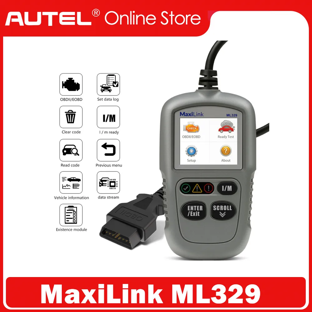 

Autel MaxiLink ML329 Code Reader Engine Fault CAN Scan Tool (Advanced Version of Autel AL319)