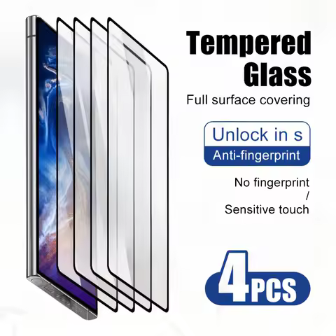 4Pcs Full Cover Tempered Glass for Samsung Galaxy S25 S24 S23 Ultra S24 S25 Edge Screen Protector For Samsung S20 S21 Plus S10