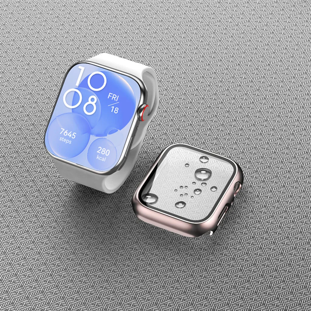 حزام ساعة من السيليكون لساعة Huawei Watch Fit 3 سوار بديل لساعة Huawei Watch Fit3 مع واقي شاشة حافظة PC