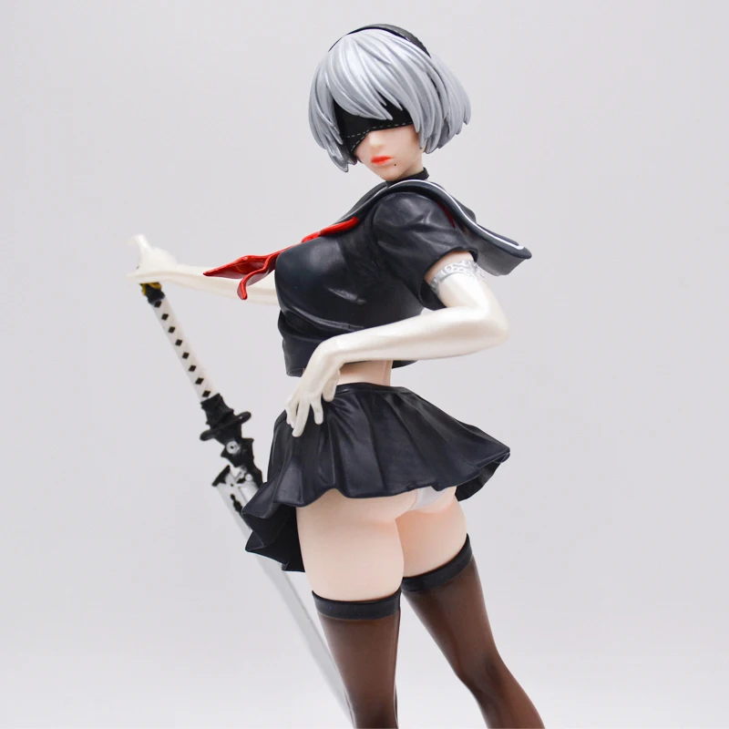 28cm NieR Automata Anime Figure YoRHa No.2 Type B Action Figure NieR YoRHa 2B Figurine Adult Sexy Collectible Model Doll Toy