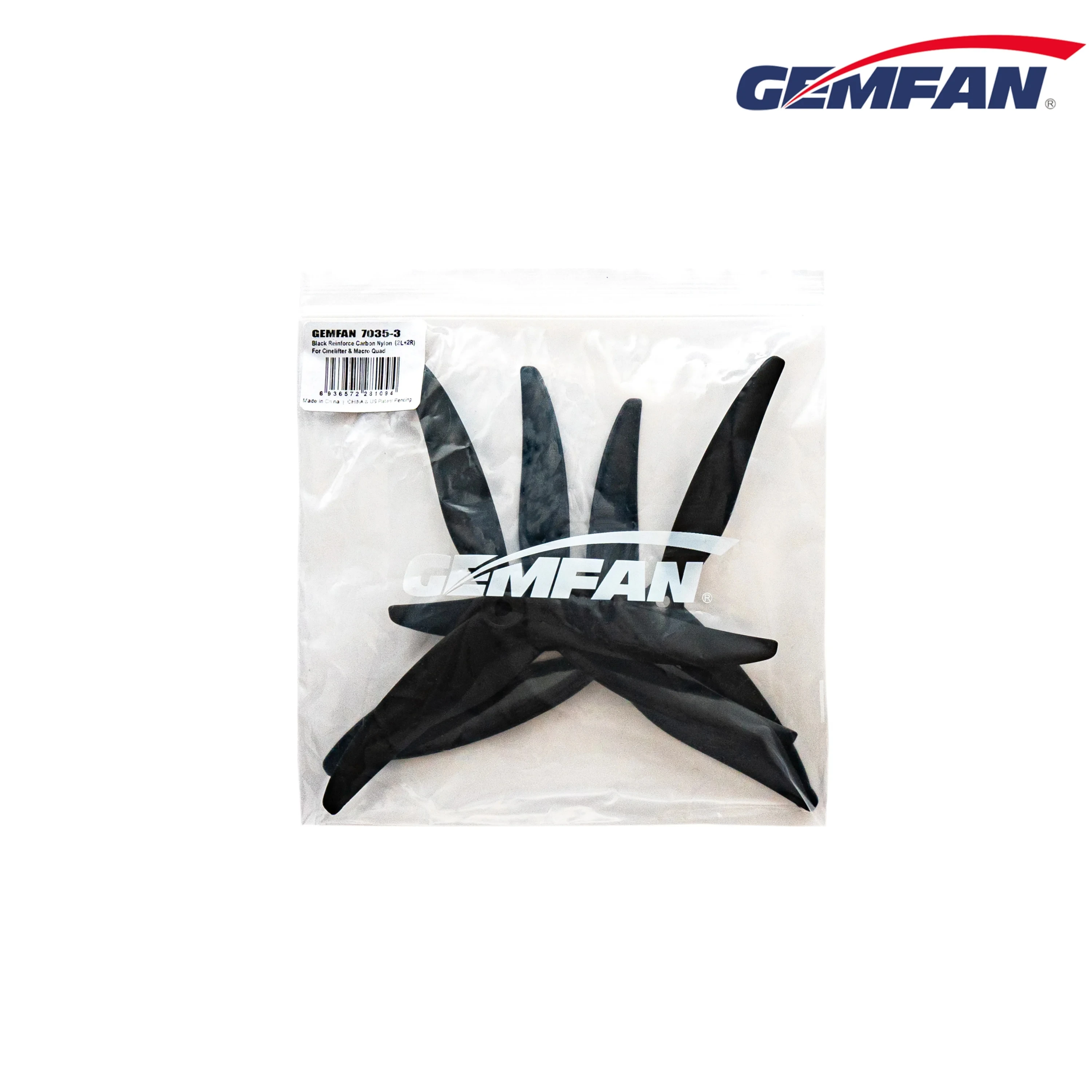 4Pairs GEMFAN Drone Propeller Cinelifter 3 Blade Props CW/CCW 7035 Carbon Nylon/PC Efficient 3-Blades For FPV Drone