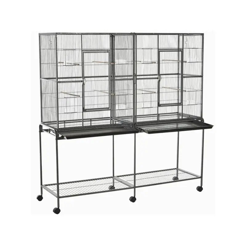 

Клетка для птиц со съемным подносом, попугаями, зябликами, канареецами, для использования в помещении или на открытом воздухе, легко чистится и сборка, прочный металл