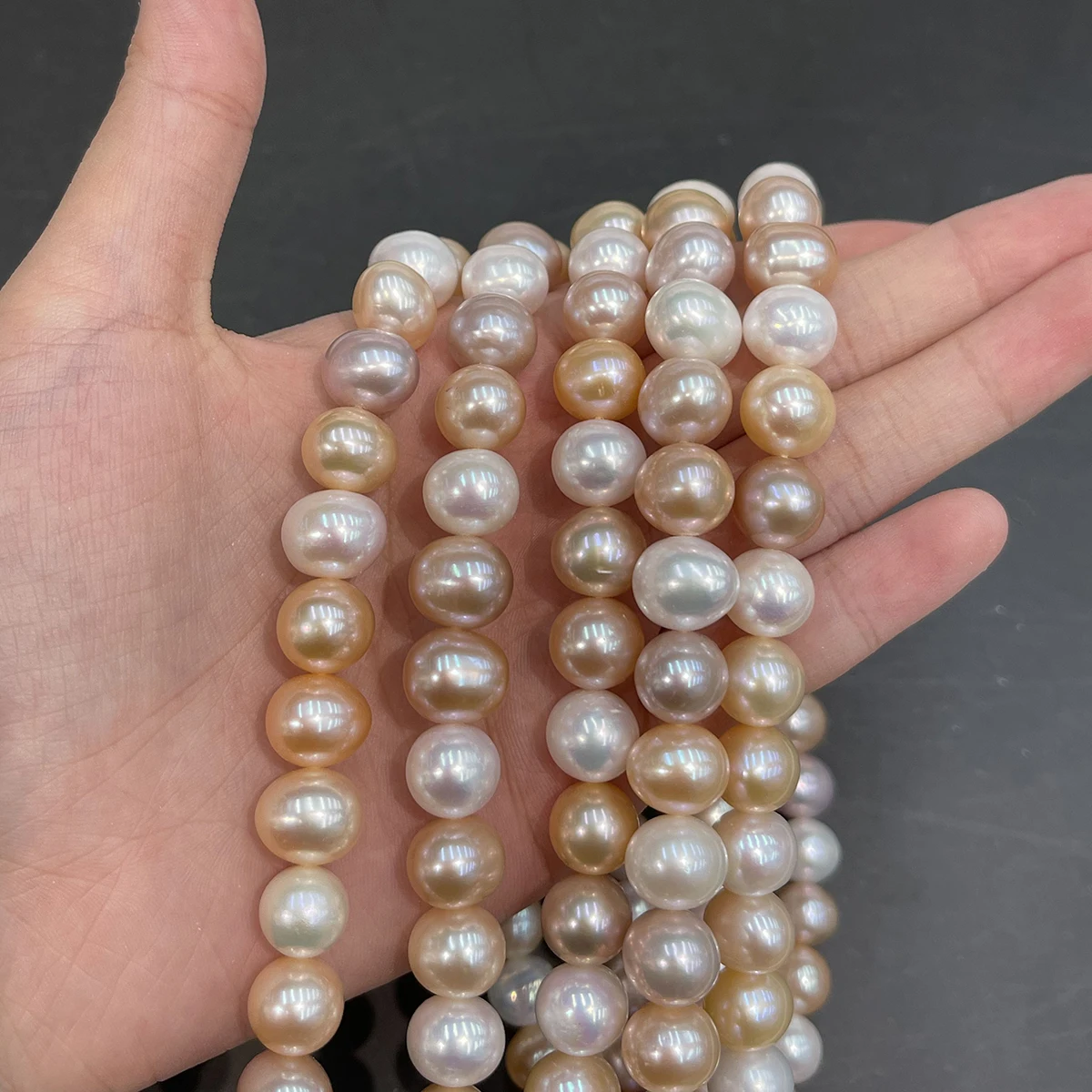 10-11mm Candy Color Near Round Natural Freshwater Pearl Beads DIY Beads for Necklaces Bracelets Earrings Jewelry Making Supplies