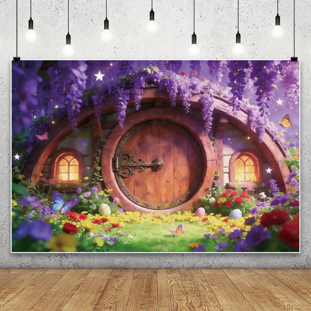 Enchanted Forest Photography Background Greenery Mushroom Wonderland Spring Flowers Girls Birthday Party Decor Photo Backdrop