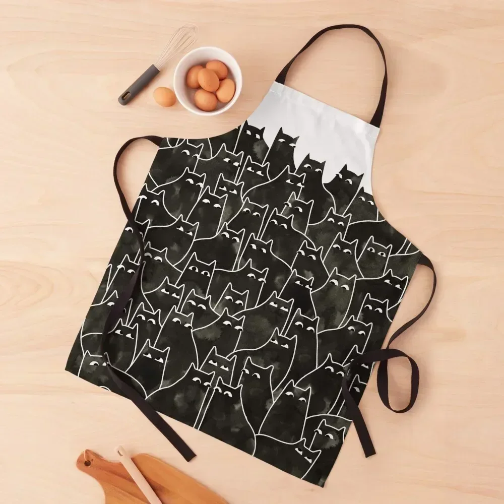 

Suspicious Cats Apron beauty master Women's Kitchen with pockets For Women Apron