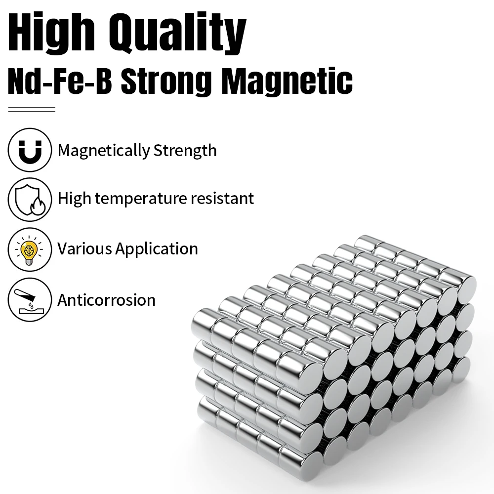 Neodymium Magnet 5x5 Round NdFeB Neodymium Magnet N35 Super Powerful Small Imanes Permanent Magnetic Disc 50Pcs