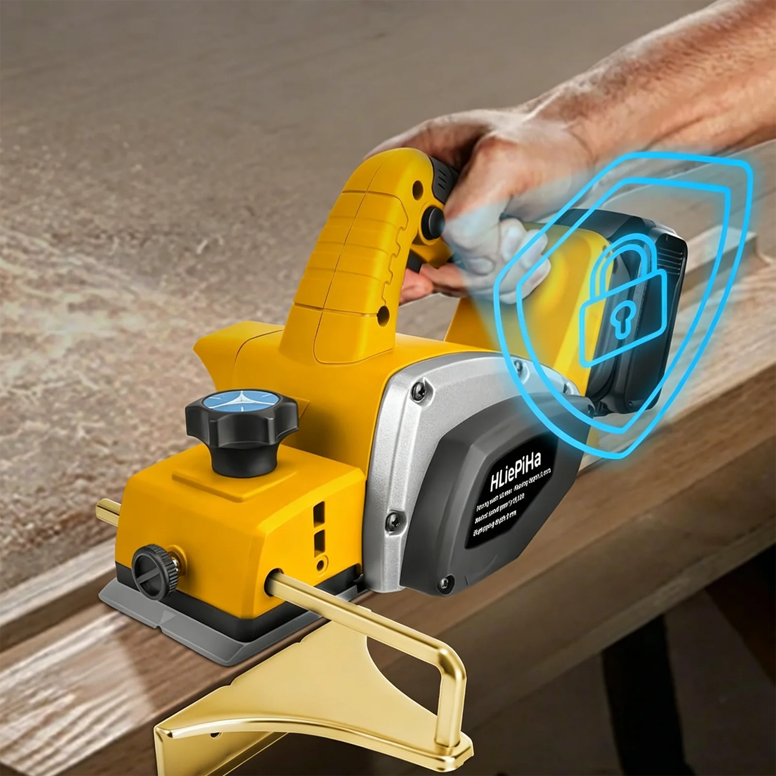 Cordless Electric Planer 15000RPM Brushless Handheld Wood Planer Woodworking Tool Carpenter Home DIY for Dewalt 20V Battery Pin