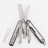 DAKOYU DKS/DKP Keychain Mini Multitool 8 in 1 EDC Scissors with Window Breaker, Seat Belt Cutter, Bottle Opener for Outdoor