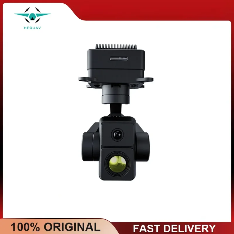 HEQUAV K8T-V3 Dual-Sensor Drone Camera, 147g 3-Axis Thermal Gimbal 640x512 48MP 4K Video, for UAV Aerial Inspection