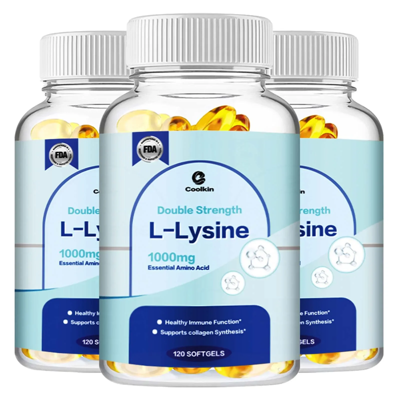 L-Lysine 1000 ملغ - يدعم الجلد والأوتار والعظام، ويعزز مكمل المناعة