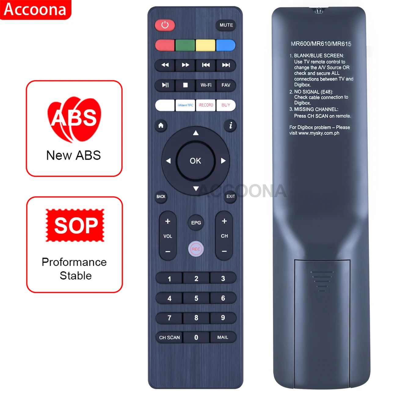 Remote control for SKY MR600/MR610/MR615 tv box