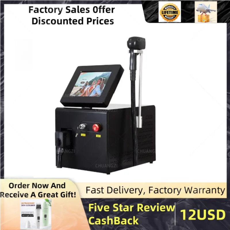 

Beauty salon professional diode laser hair removal, 3-wavelength equipment, platinum and ice laser, 808nm, 755nm, 1064nm