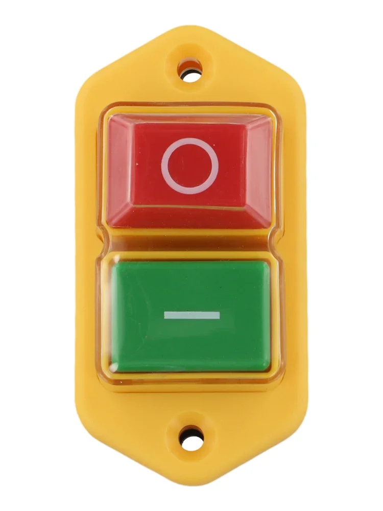 16A 250V Push Button Switch KLD28A Electromagnetic with IP55 Waterproof Cover and Self Locking for Power Tool Use