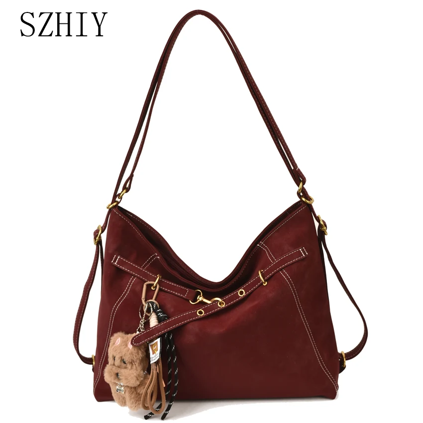 

Luxury Designer Shoulder Bag Women Diagonal Cross Backpack High-quality Fabric Fashionable Pocket Multi-purpose Retro Big Tote