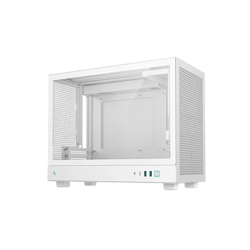 ITX Mini PC Case Mesh Side Panel Handle Support ATX USB Type C Long GPU