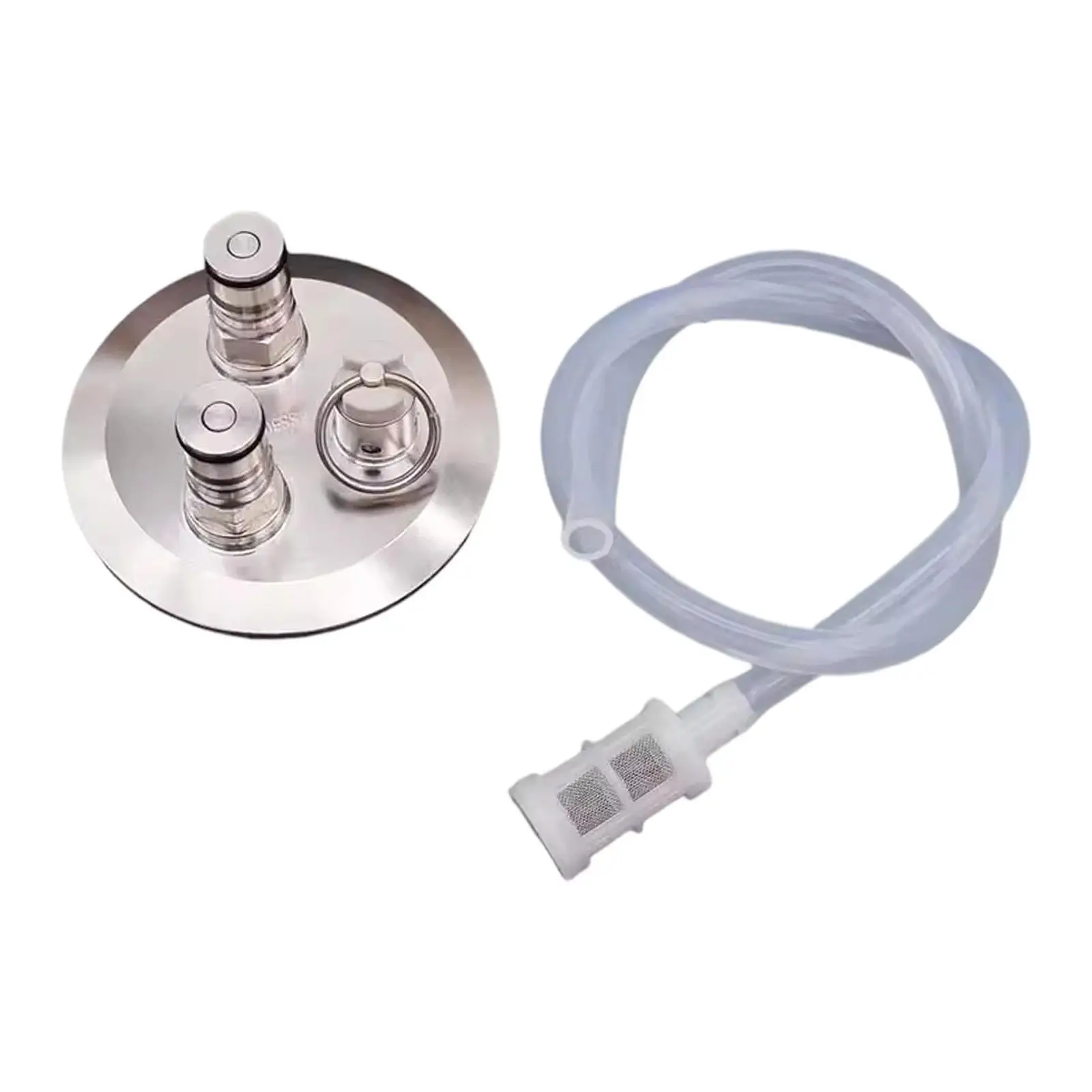 

Metal Ball Connector Valve Convert Lid for Kegging Fermentation with 60cm Hose for Homebrew Ale Making