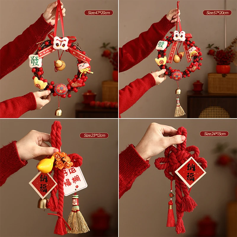 Pendentif serpent suspendu pour Festival de printemps, décoration traditionnelle pour la maison, ornements suspendus, décorations du nouvel an chinois, 2025