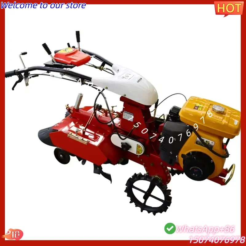 2026 High Quality Tiller Hand Push Mini Tiller for Ditching