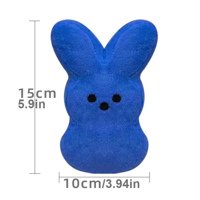 6pcs Easter Peeps Bunny Plush Toy Hand Figure Ornament Doll rabbit kids Gift Short Plush PP Cotton