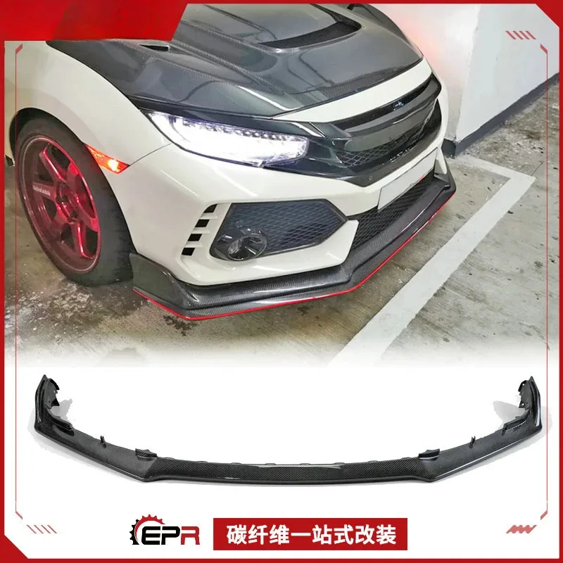 

Карбоновый передний сплиттер (губа) в стиле OE для Honda Civic FK8 Type R 2026 - Заводской стиль