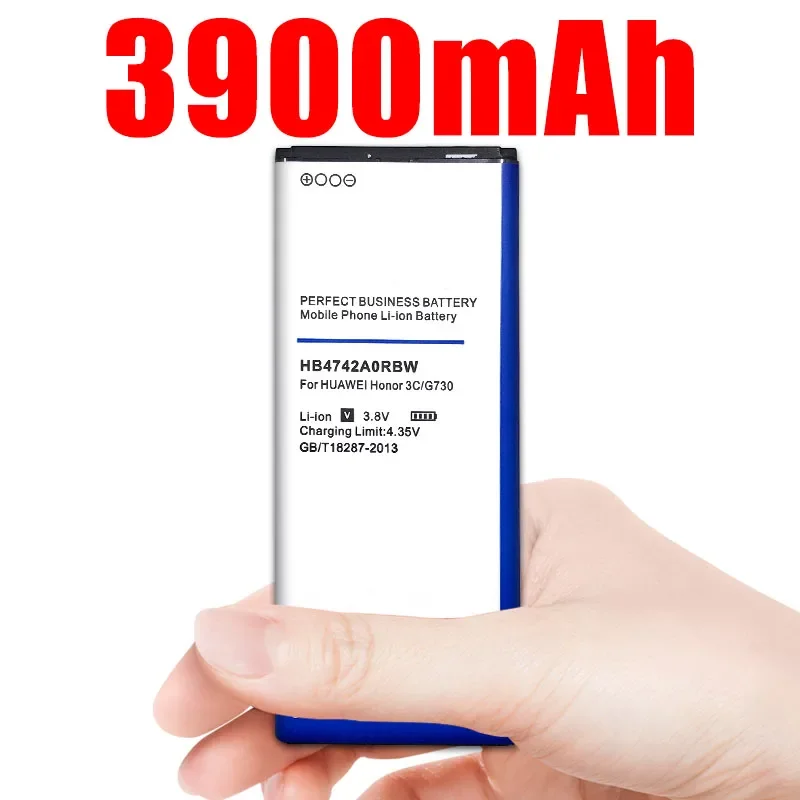 

3900mah Hb4742a0rbw Hb4742a0rbc Battery for Huawei Honor 3c G630 G730 G740 H30-t00 H30-t10 H30-u10 H30 Phone