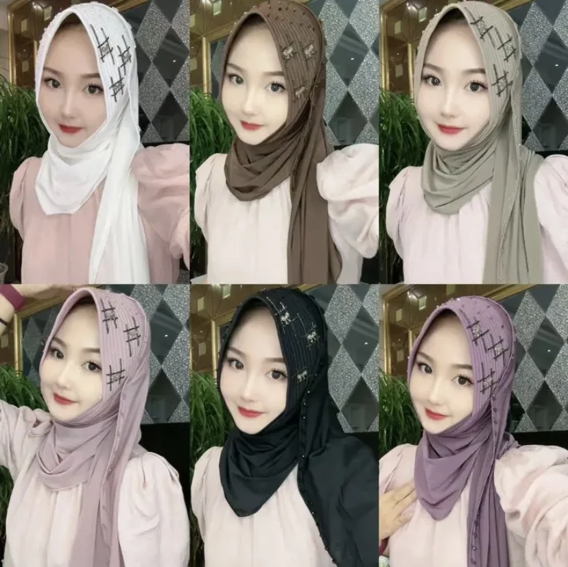 Winter Women Muslem Hijab Handmade Sponge Hat