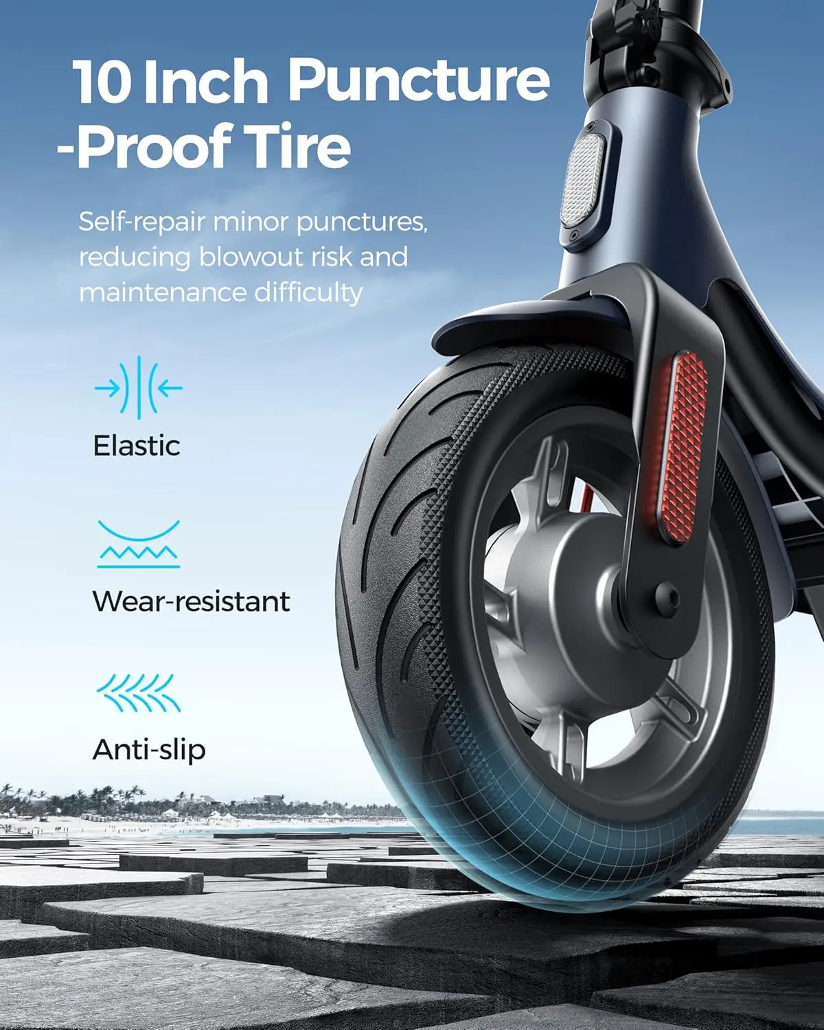 Electric Scooter Adults with 10IN Shock Absorbing Tires,10.2AH Big Battery,350W/500W Motor,19/31 Mi