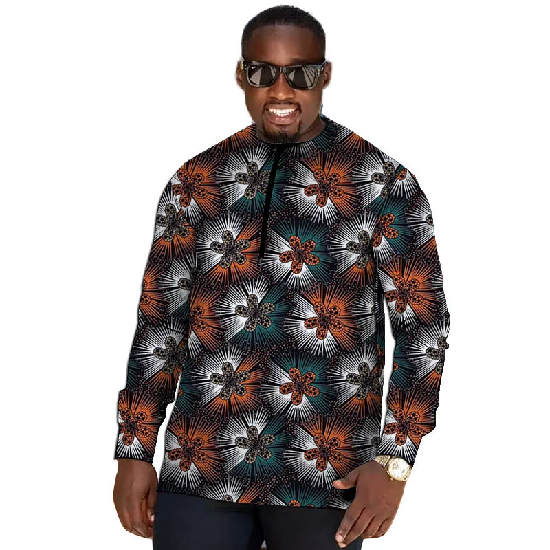 

Нигерийская модная мужская рубашка без воротника, африканские топы на молнии от кутюр, оригинальный дизайн, мужская одежда для свадебной вечеринки