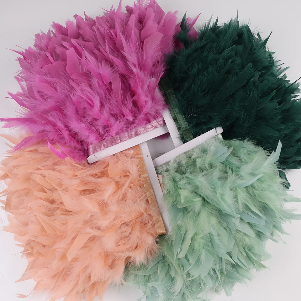 

Marabou Feathers Trim 10yards 10-15cm Fringe Ribbon for Wedding Party Clothing Dress Decoration Accessories Sewing Plumes