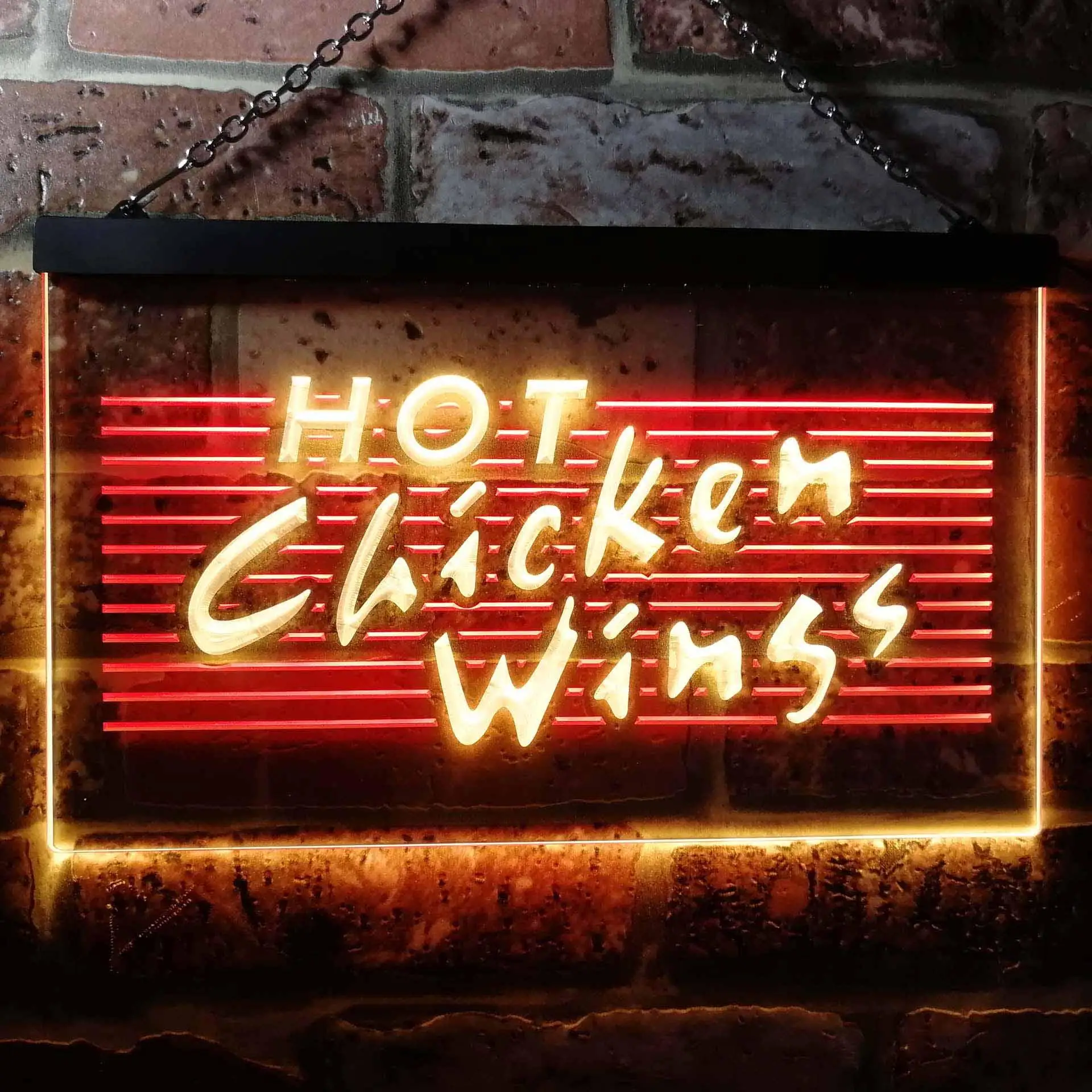 

Двухцветная светодиодная неоновая вывеска Hot Chicken Wings st6-i0122