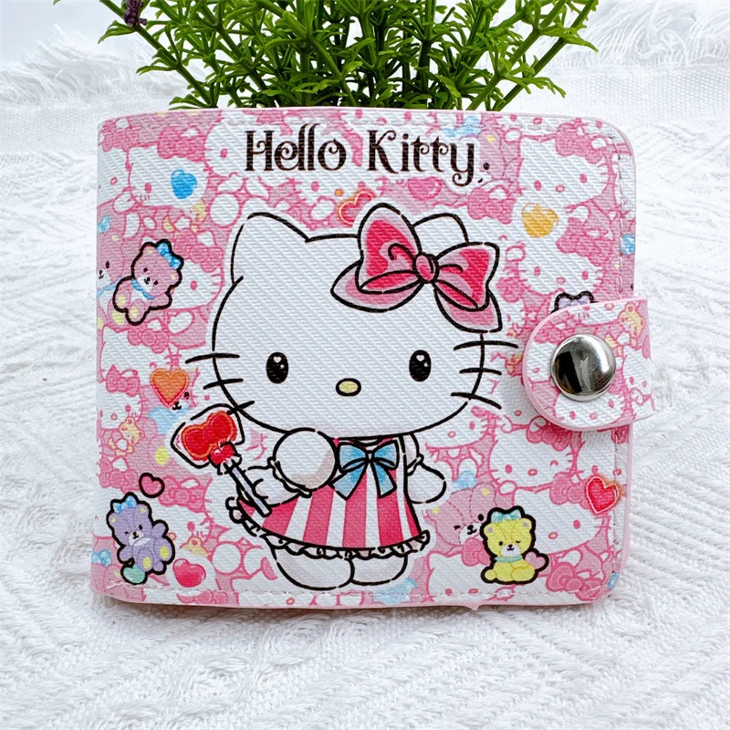 Hello Kitty Leuke Portemonnee Dames Sanrio Portemonnees Vrije tijd Rits Melodie Kaarthouder Kuromi Muntzakje Cartoon Gedrukt Clutch Case