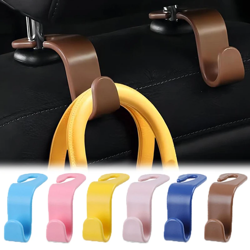 

Universal Car Seat Back Hook Multi-color Car Storage Hanger Holder Handbag Purse Clothes Organizer Auto Interior Decoration