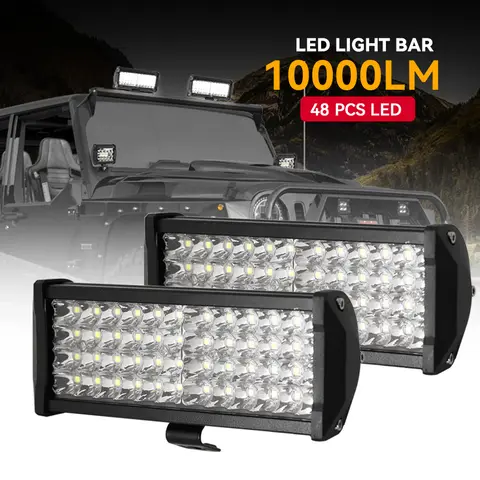 12V LED Bar Offroad Spot Flood Combo LED Light Bar Luz de trabalho para caminhão carro SUV ATV UTV faróis LED