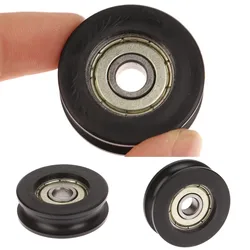 1pc For Slide Door Window U Groove Roller Pulley 626 Bearing Steel Bearing Roller Injection-coated U-shaped Pulley Wheel
