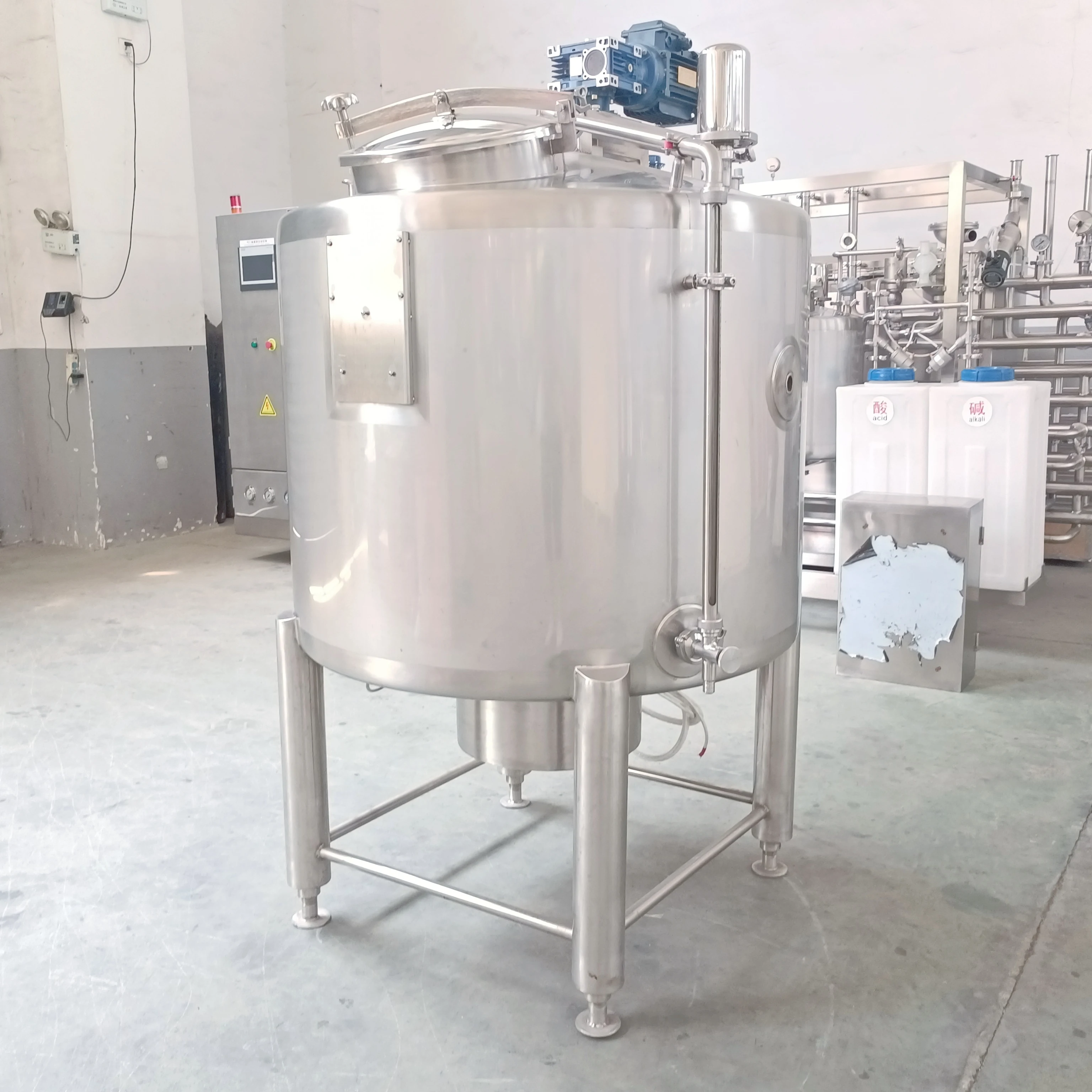 1000l Juice Blending Tank Agitator Mixing Tank Stainless Steel Stirring Tank
