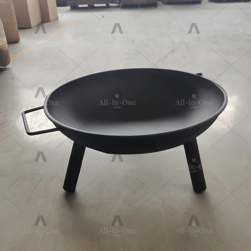 Household charcoal heating stove Outdoor courtyard Round brazier Portable firewood stove 3-5 people