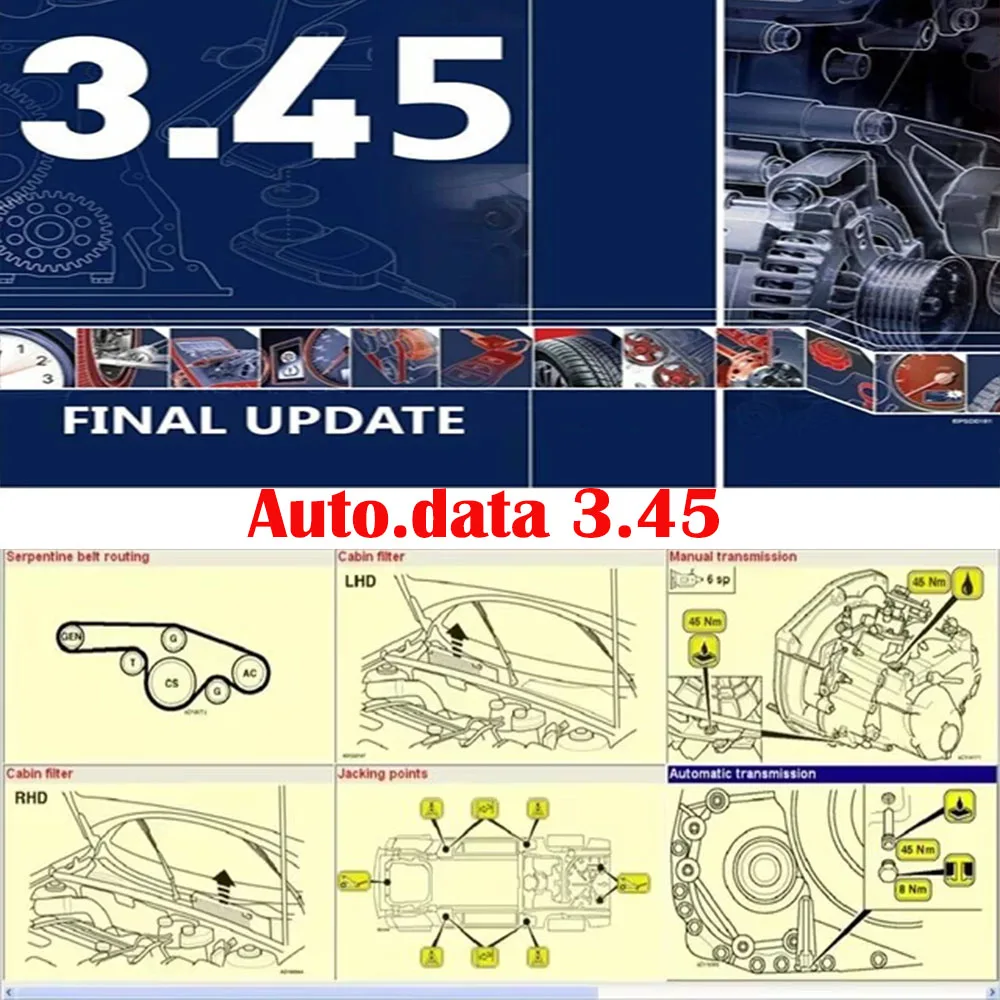 

Autodata 3.45 Latest version auto repair software wiring diagrams data with install video Auto repair tool work with MINI VCI