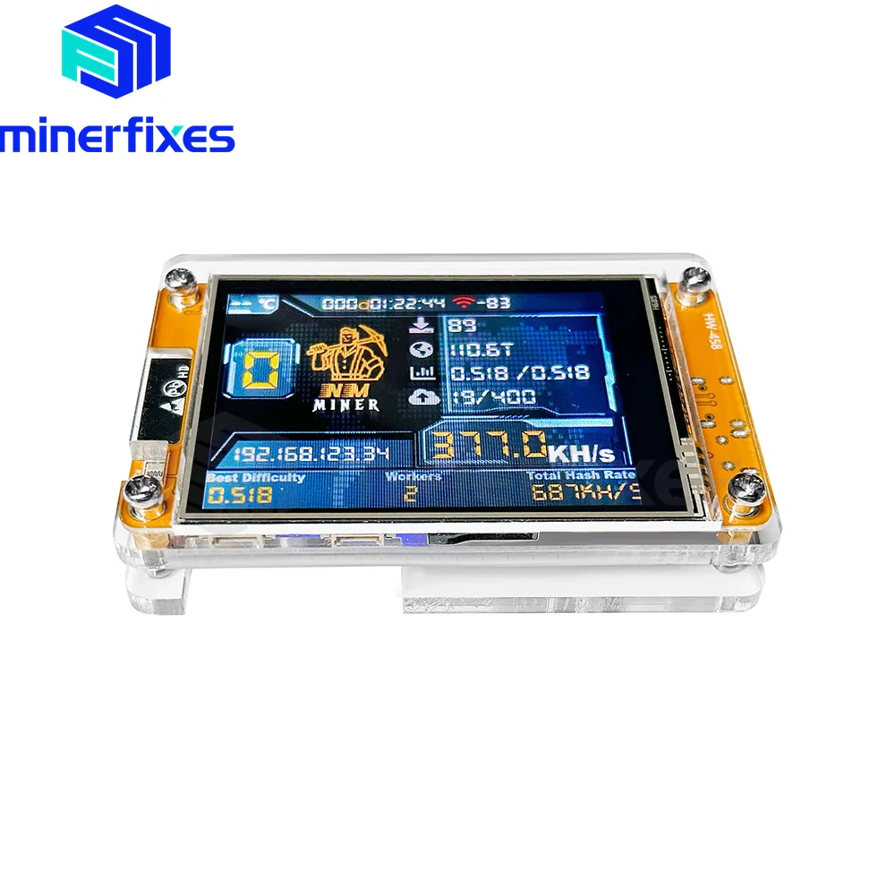 New Bitcoin Miner nerd miner V2 2.8 inches btc miners 375kH/S BTC BCH DGB solo miner Firmware Nerdminer LCD Display