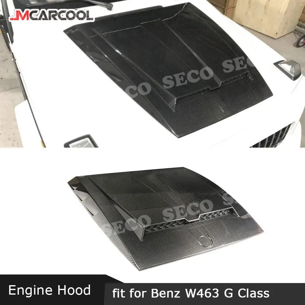

JMCARCOOL для W463 G63 сухой автомобильный капот из углеродного волокна, вентиляционная крышка капота двигателя для Mercedes Benz W463 G500 G550 G55 G63, Стайлинг автомобиля