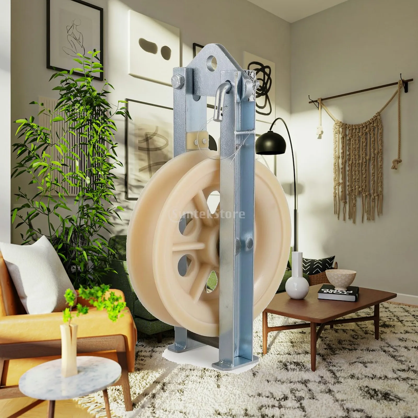 Heavy Load Cable Pulley with Carbon Steel Frame and Nylon Sheave for Utility Area Lifting Operations