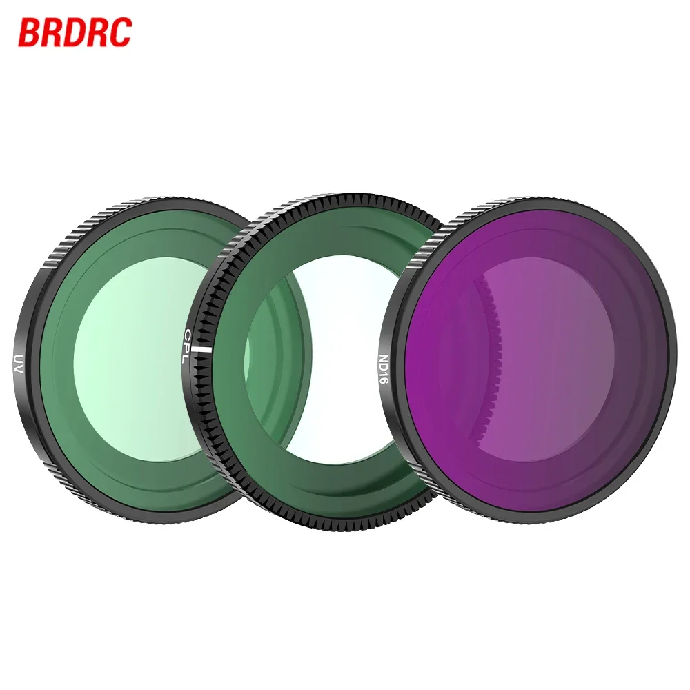 BRDRC Lens Filter for Insta360 GO 3S Action Camera UV CPL ND8 ND16 ND32 Neutral Density Optical Glass Filter Camera Accessory