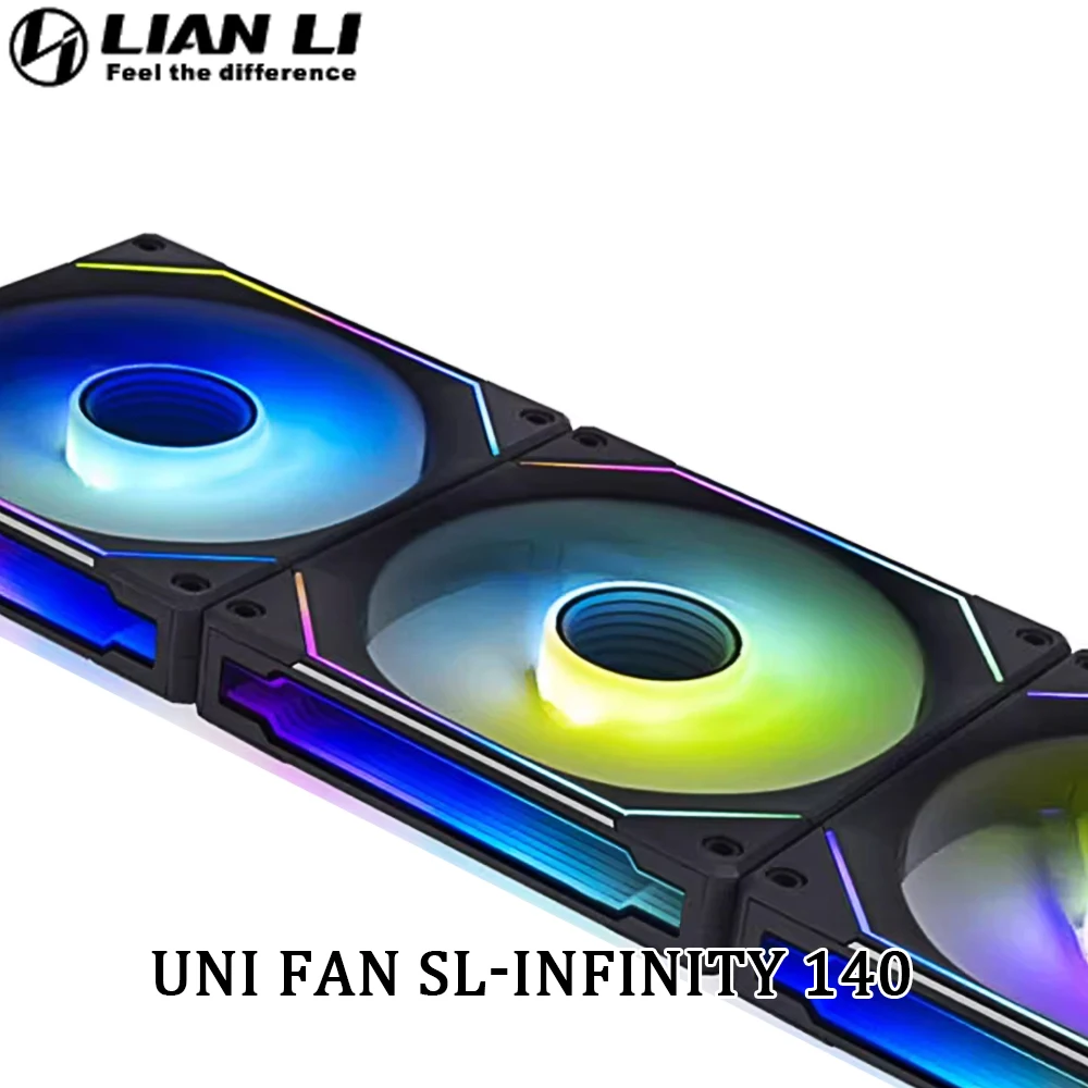 LIANLI UNI FAN SL-INF140 Infinity Mirror ARGB Diseño de cadena de margaritas PWM Ventilador de refrigeración para PC de 14 cm