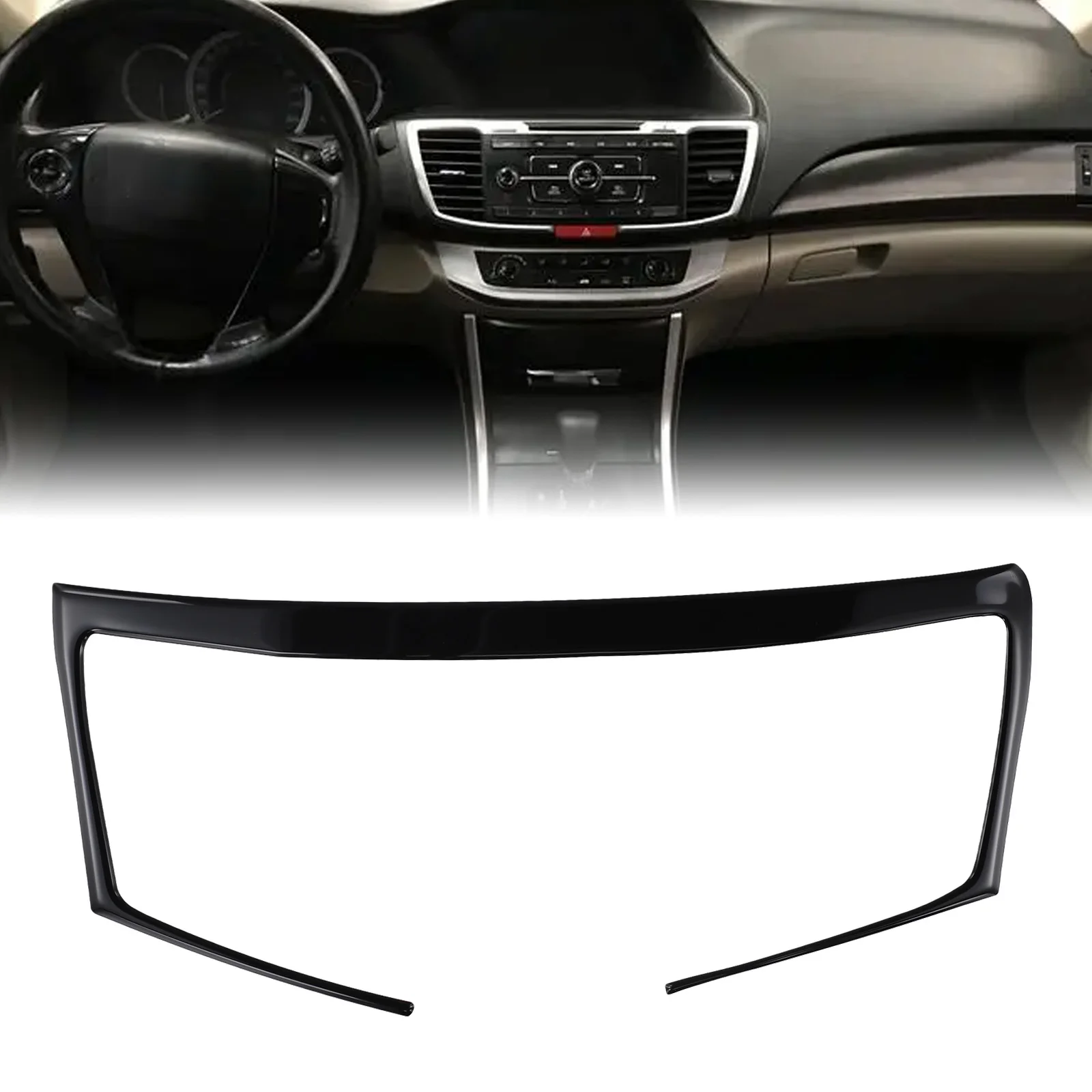 Add a Touch of Sophistication with the Piano Black Interior Central Console Frame Cover Trim for Honda For Accord