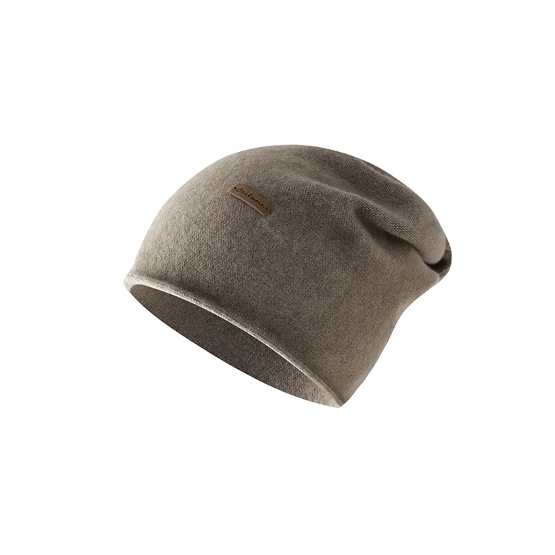 DjzDsm Men's Hat Winter New 100% Goat Cashmere Knitted Headgears Soft Warm Hats Men's Casual Cap High Quality Cashmere Cap