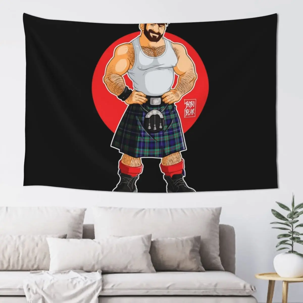 ADAM LIKES KILTS Tapestry For Bedroom Decoration Home Home Decor Accessories Tapestry